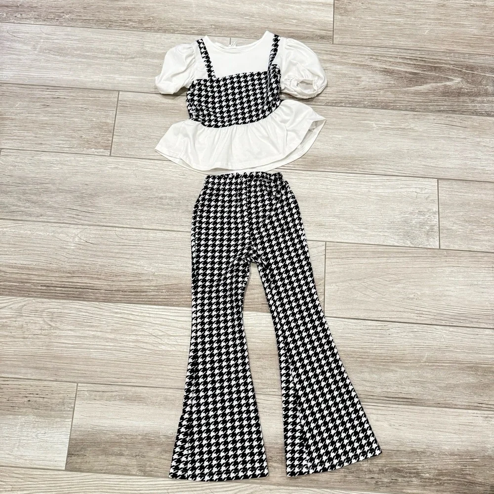 Black & White houndstooth Set size 8 - Picture 3 of 16